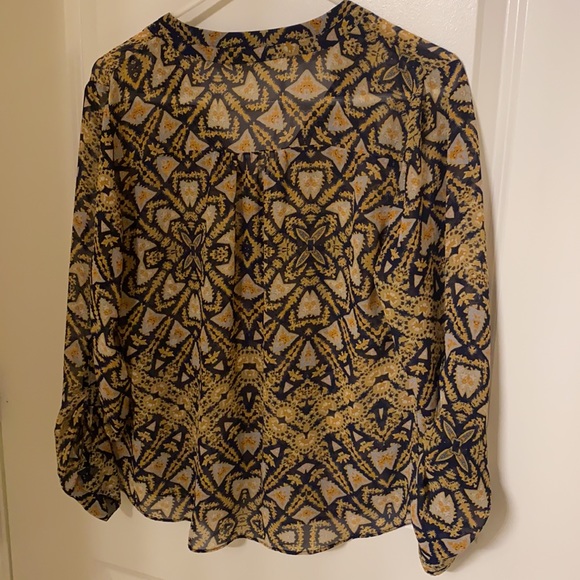 Navy blue/gold blouse - Picture 4 of 4